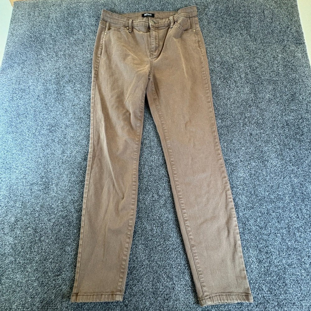Buffalo David Bitton Hanna Skinny Pants Women 30x28 Taupe Soft Stretch High Rise